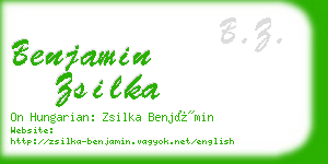 benjamin zsilka business card